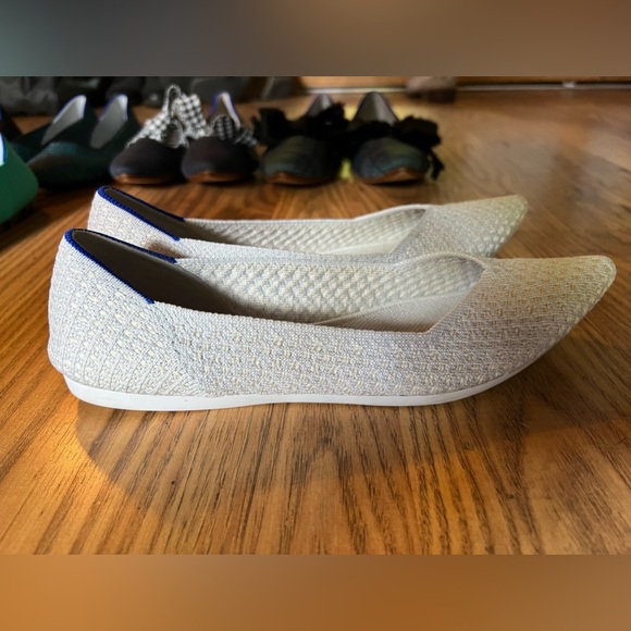 Rothy's Points in "Salt Honeycomb," cream/white, size 8, GUC - Picture 6 of 9